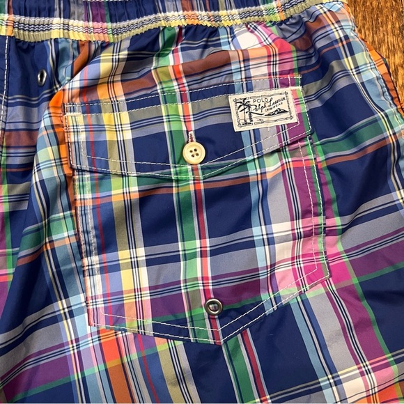 POLO RALPH LAUREN PLAID TRAVELLER SWIM SHORT SIZE LARGE - Picture 8 of 10